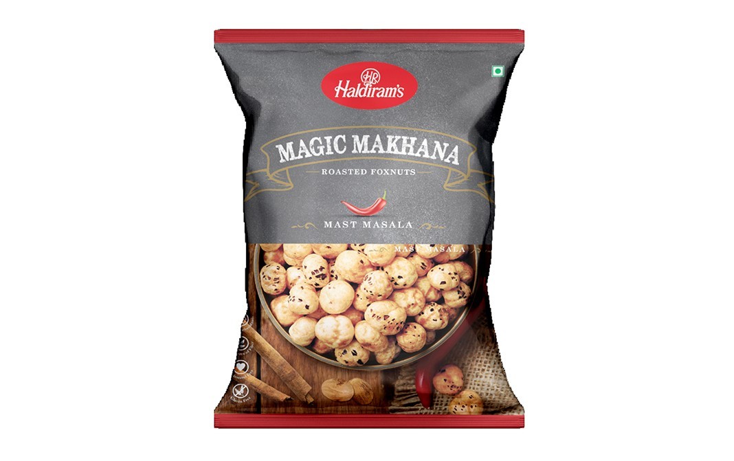 Haldiram's Magic Makhana Roasted Foxnuts Mast Masala   Pack  40 grams